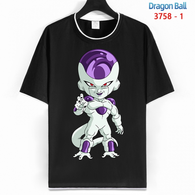 DRAGON BALL Cotton crew neck black and white trim short-sleeved T-shirt from S to 4XL