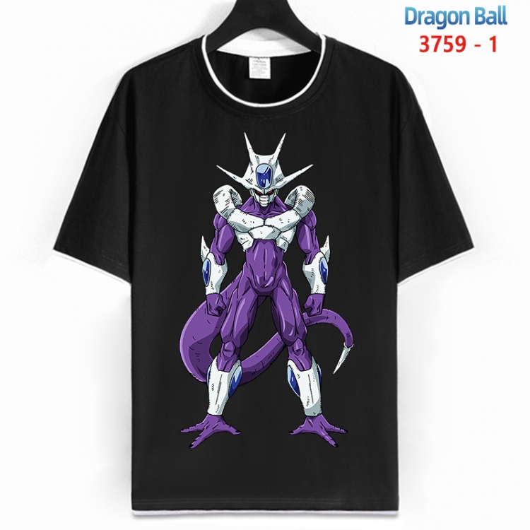 DRAGON BALL Cotton crew neck black and white trim short-sleeved T-shirt from S to 4XL