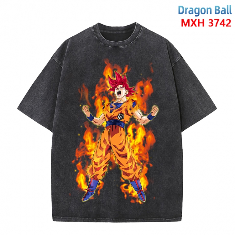 DRAGON BALL Anime peripheral pure cotton washed and worn T-shirt from S to 4XL