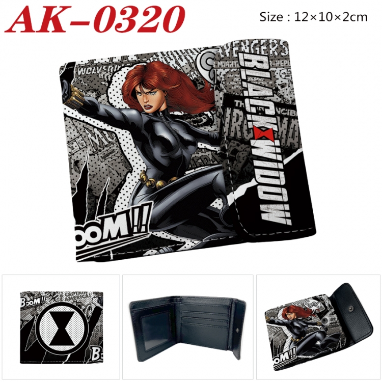 Superheroes Anime PU leather full color buckle 20% off wallet 12X10X2CM  AK-0320