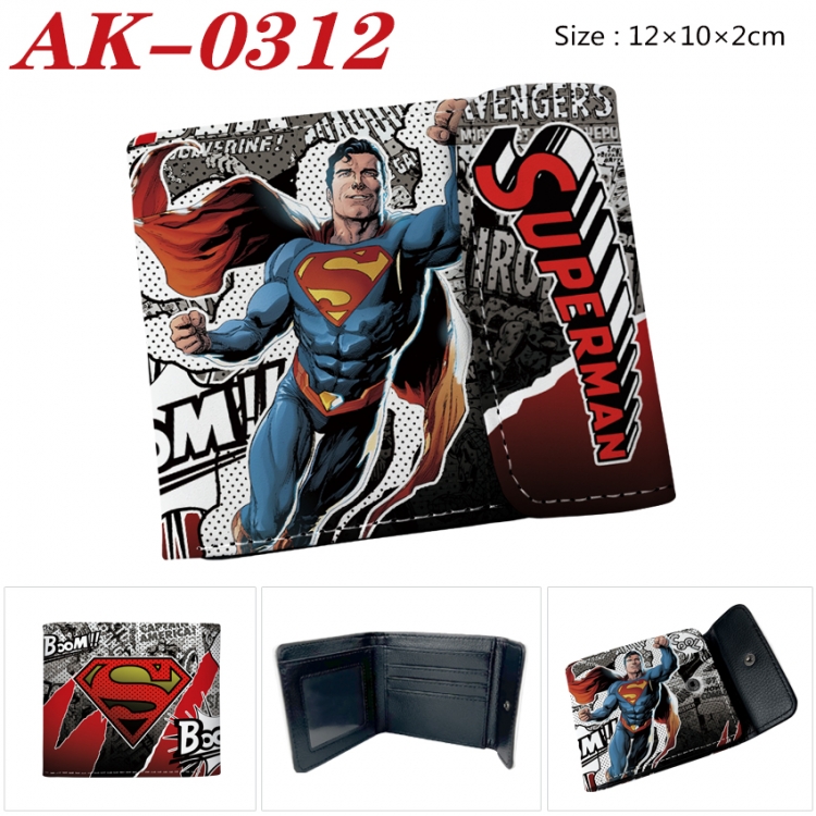 Superheroes Anime PU leather full color buckle 20% off wallet 12X10X2CM AK-0312