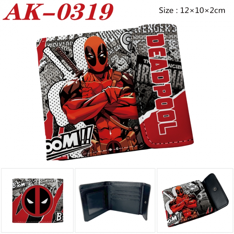 Superheroes Anime PU leather full color buckle 20% off wallet 12X10X2CM  AK-0319