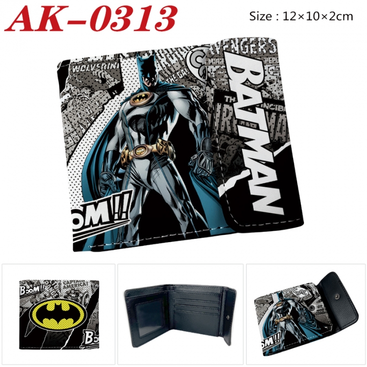 Superheroes Anime PU leather full color buckle 20% off wallet 12X10X2CM  AK-0313