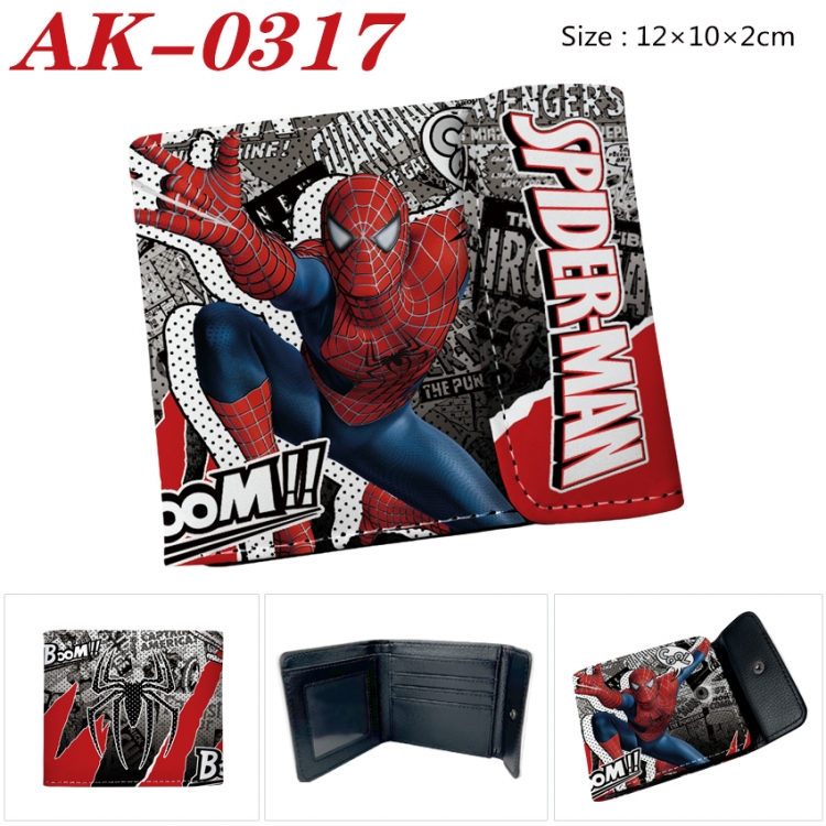 Superheroes Anime PU leather full color buckle 20% off wallet 12X10X2CM AK-0317