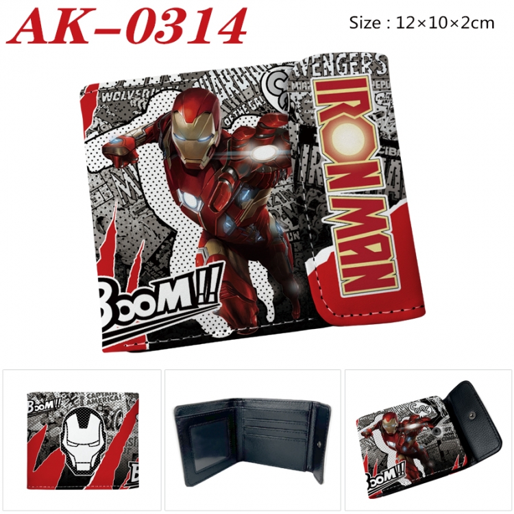 Superheroes Anime PU leather full color buckle 20% off wallet 12X10X2CM AK-0314