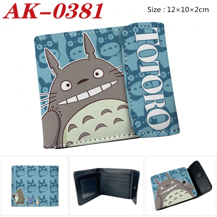 TOTORO Anime PU leather full color buckle 20% off wallet 12X10X2CM