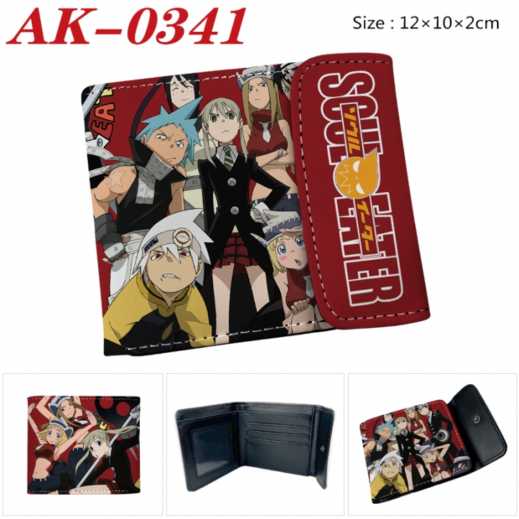 Soul Eater Anime PU leather full color buckle 20% off wallet 12X10X2CM