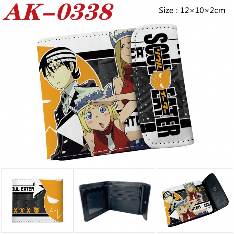 Soul Eater Anime PU leather full color buckle 20% off wallet 12X10X2CM