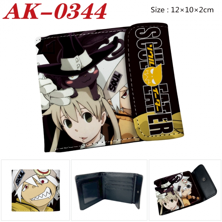 Soul Eater Anime PU leather full color buckle 20% off wallet 12X10X2CM