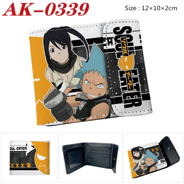 Soul Eater Anime PU leather full color buckle 20% off wallet 12X10X2CM