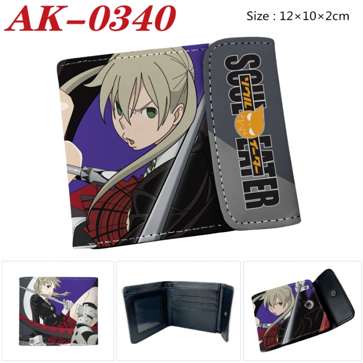 Soul Eater Anime PU leather full color buckle 20% off wallet 12X10X2CM