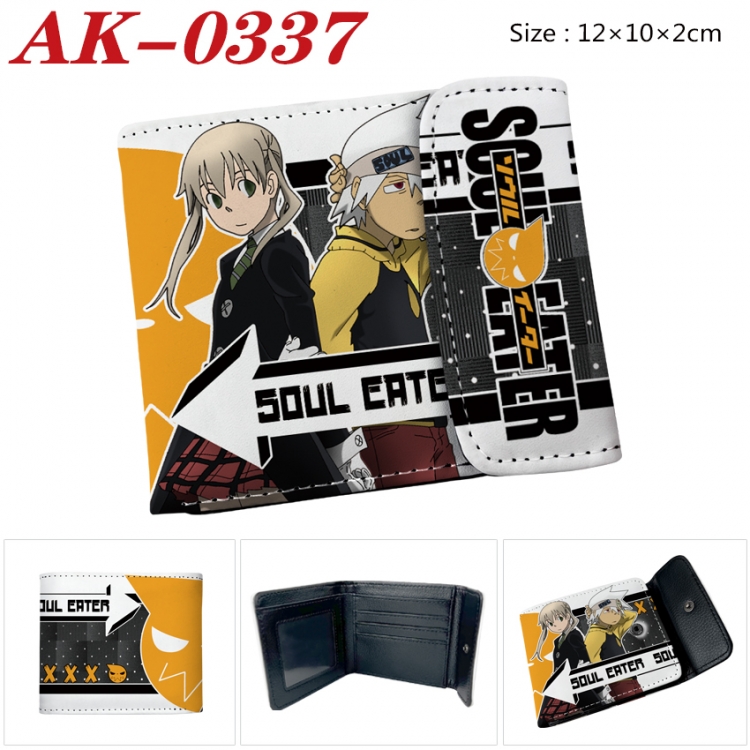 Soul Eater Anime PU leather full color buckle 20% off wallet 12X10X2CM