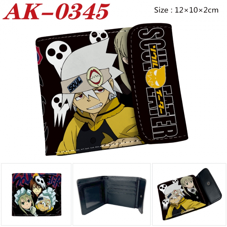 Soul Eater Anime PU leather full color buckle 20% off wallet 12X10X2CM