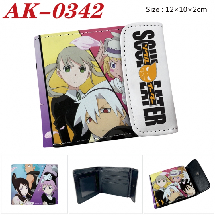 Soul Eater Anime PU leather full color buckle 20% off wallet 12X10X2CM