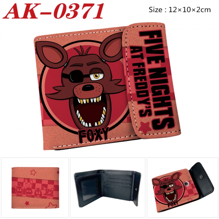 Five Nights at Freddys Anime PU leather full color buckle 20% off wallet 12X10X2CM