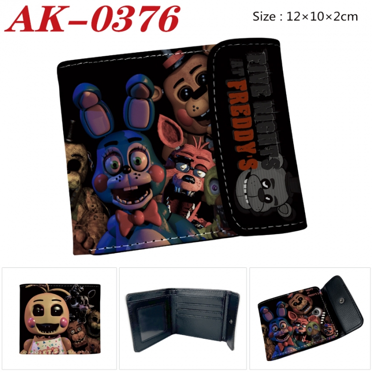 Five Nights at Freddys Anime PU leather full color buckle 20% off wallet 12X10X2CM