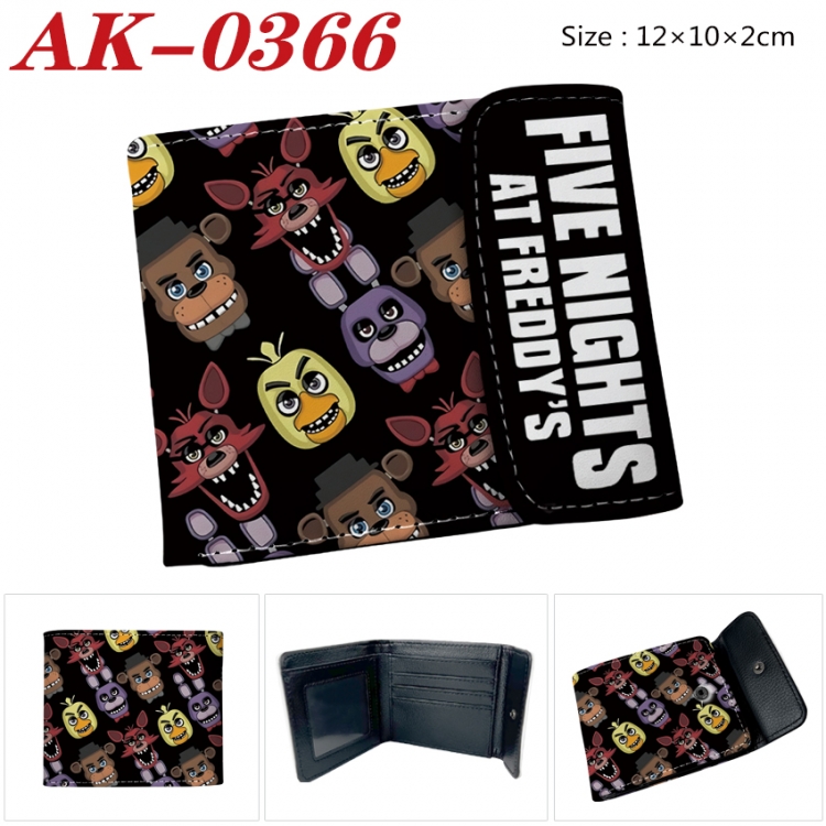 Five Nights at Freddys Anime PU leather full color buckle 20% off wallet 12X10X2CM