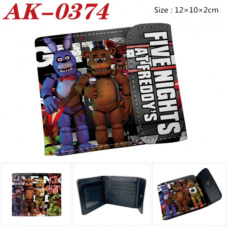 Five Nights at Freddys Anime PU leather full color buckle 20% off wallet 12X10X2CM