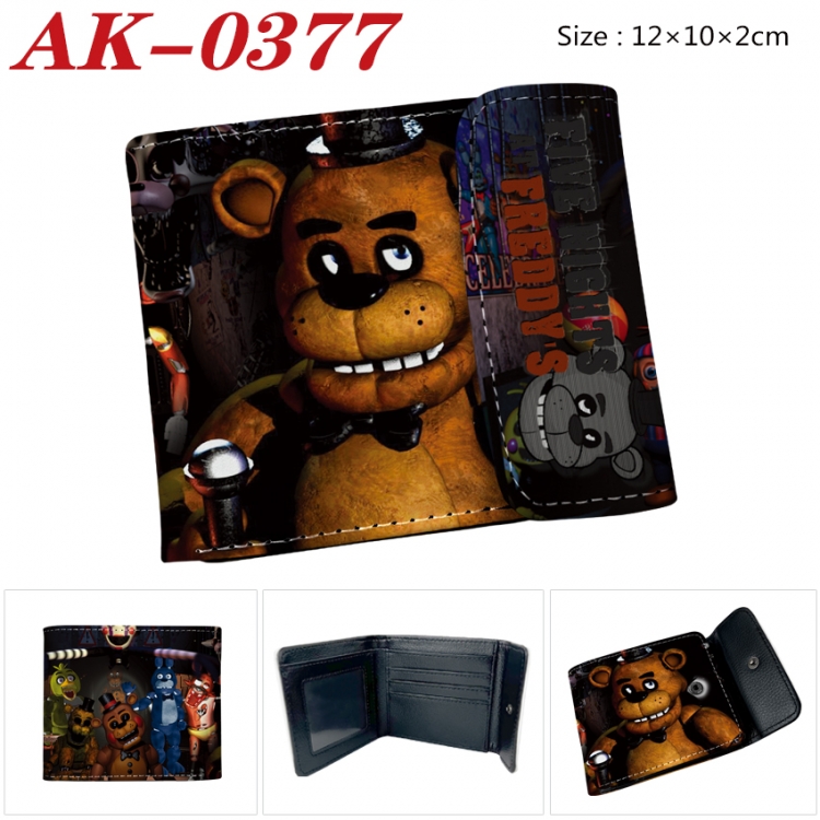 Five Nights at Freddys Anime PU leather full color buckle 20% off wallet 12X10X2CM