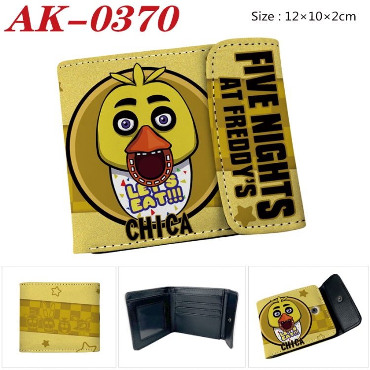 Five Nights at Freddys Anime PU leather full color buckle 20% off wallet 12X10X2CM