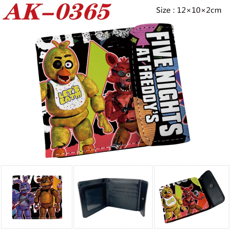 Five Nights at Freddys Anime PU leather full color buckle 20% off wallet 12X10X2CM