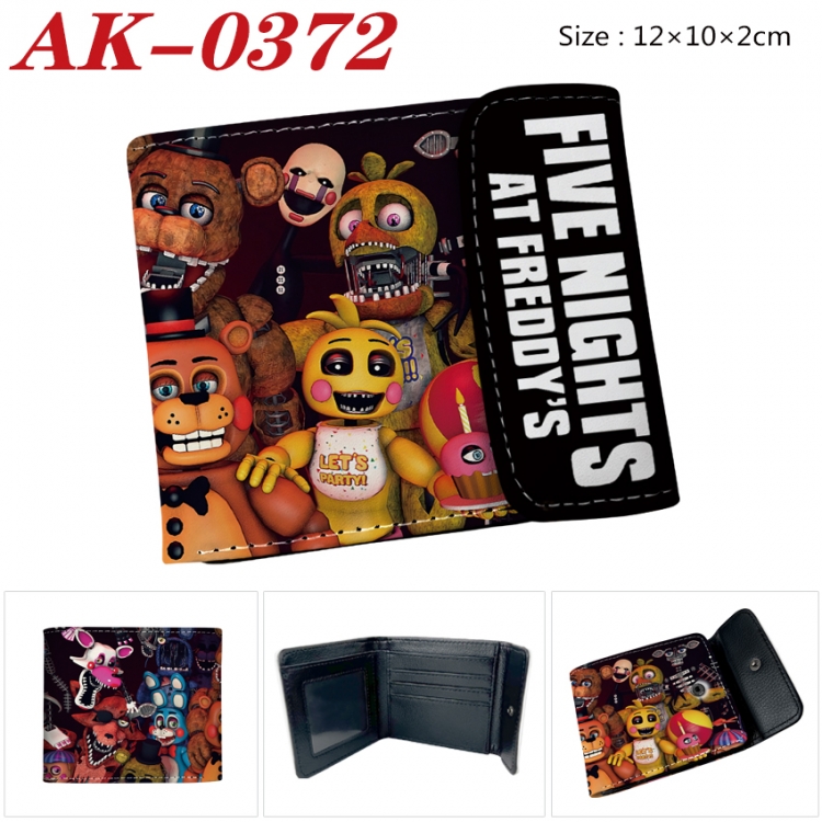 Five Nights at Freddys Anime PU leather full color buckle 20% off wallet 12X10X2CM