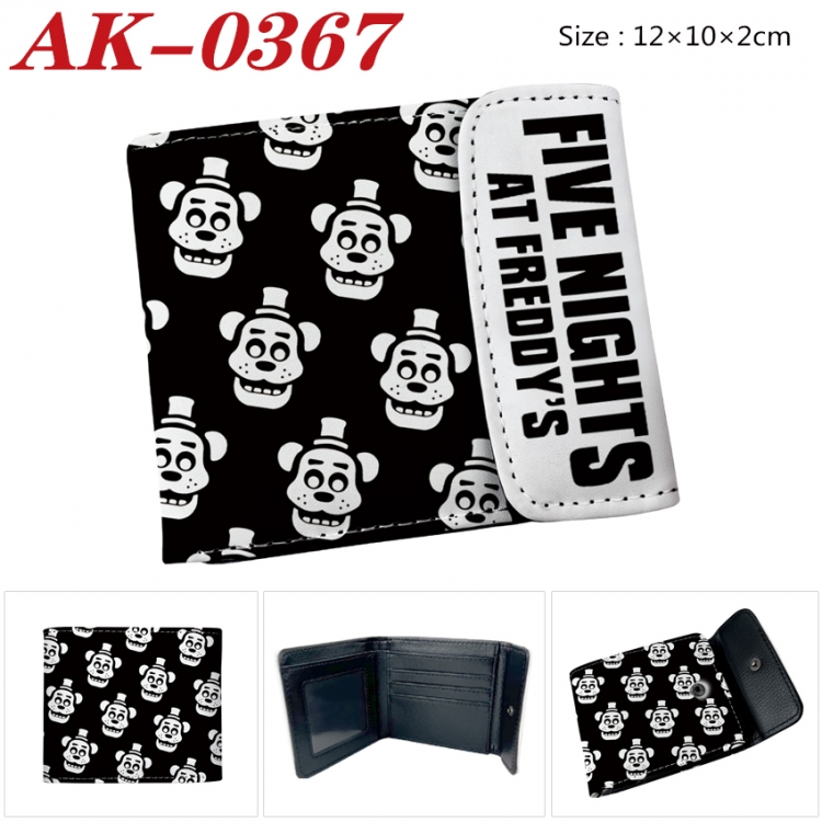 Five Nights at Freddys Anime PU leather full color buckle 20% off wallet 12X10X2CM