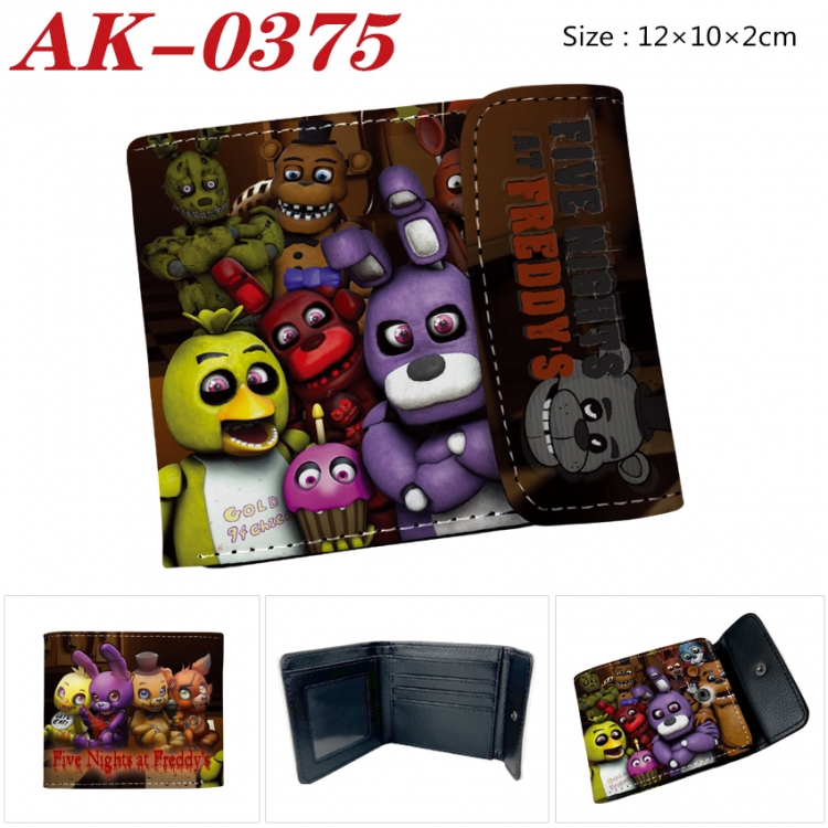 Five Nights at Freddys Anime PU leather full color buckle 20% off wallet 12X10X2CM