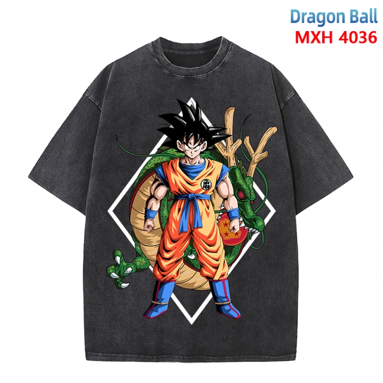 DRAGON BALL Anime peripheral pure cotton washed and worn T-shirt from S to 4XL