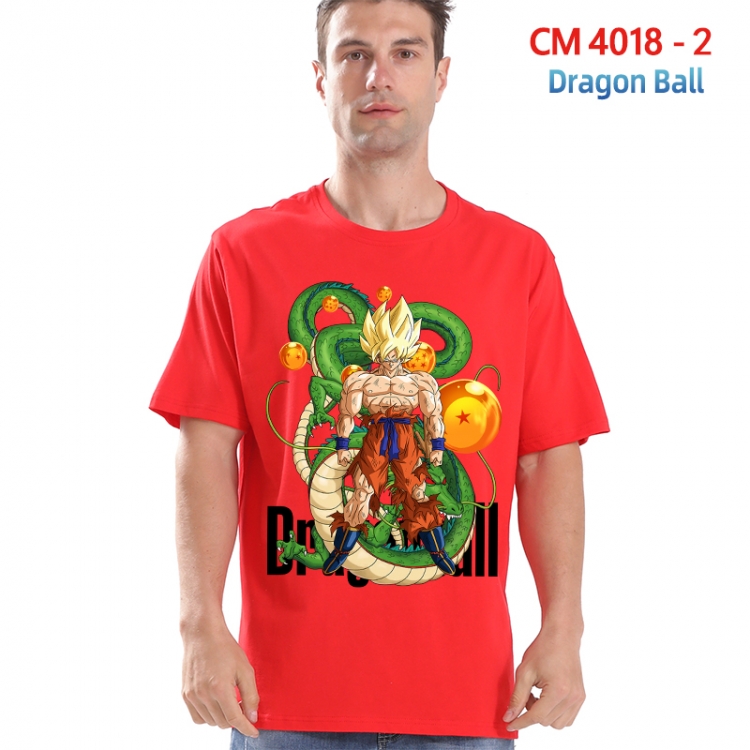 DRAGON BALL Printed short-sleeved cotton T-shirt from S to 4XL  4018-2