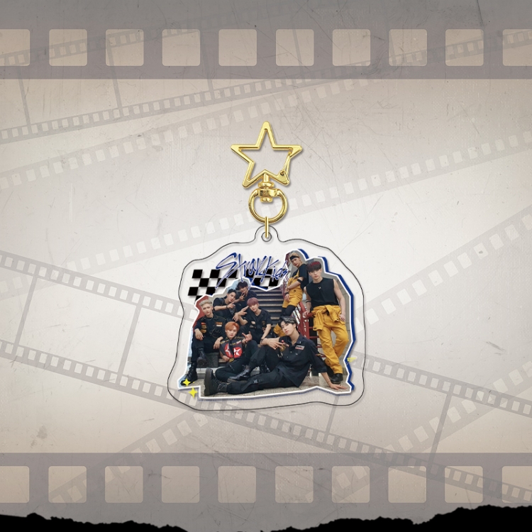 Han Tuan Stray Kids Gold Star Chain Acrylic Pendant Bag Pendant Keychain price for 5 pcs
