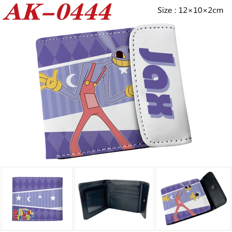 The Amazing Digital Circus Anime PU leather full color buckle 20% off wallet 12X10X2CM