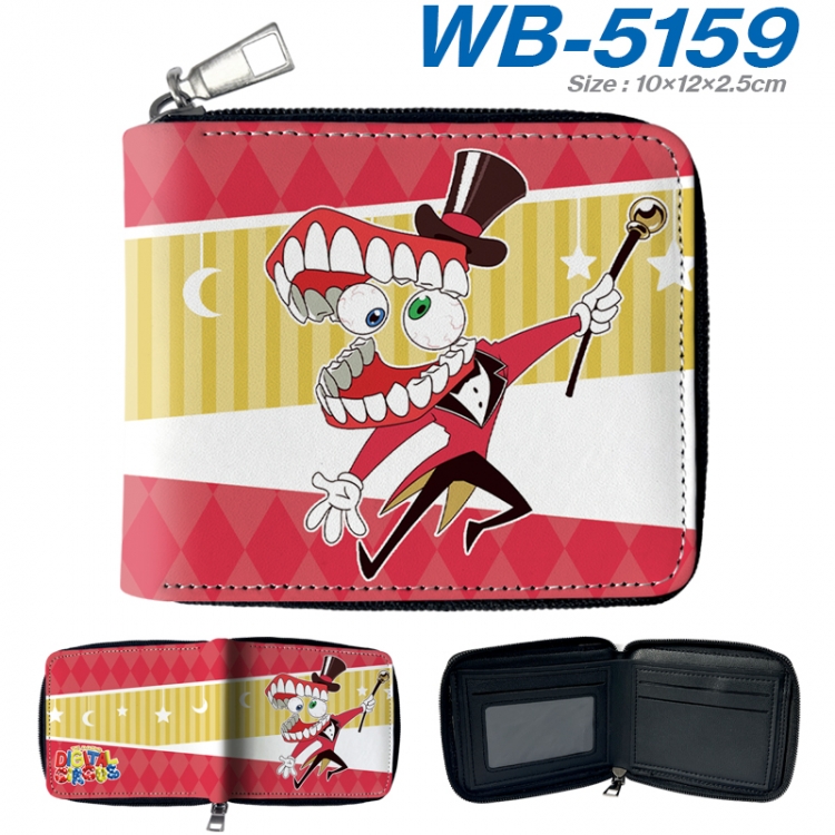 The Amazing Digital Circus Anime color short full zip folding wallet 10x12x2.5cm