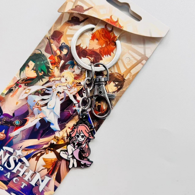 Genshin Impact Anime Character metal keychain price for 5 pcs