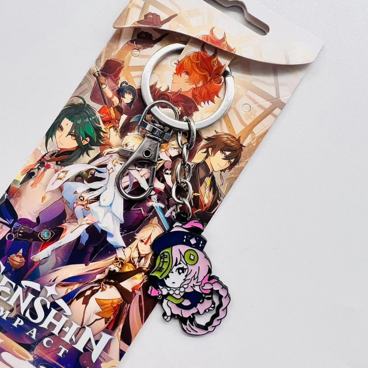 Genshin Impact Anime Character metal keychain price for 5 pcs