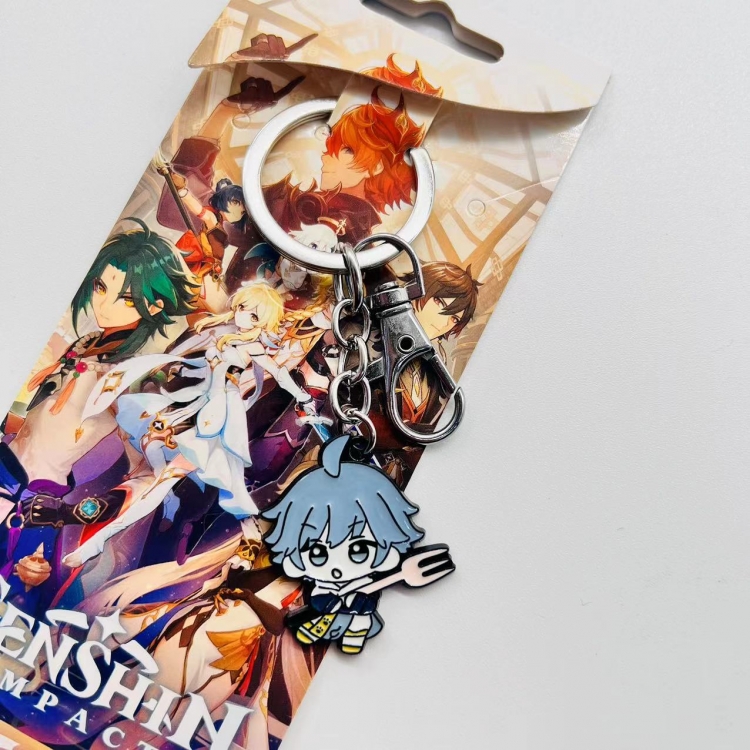 Genshin Impact Anime Character metal keychain price for 5 pcs