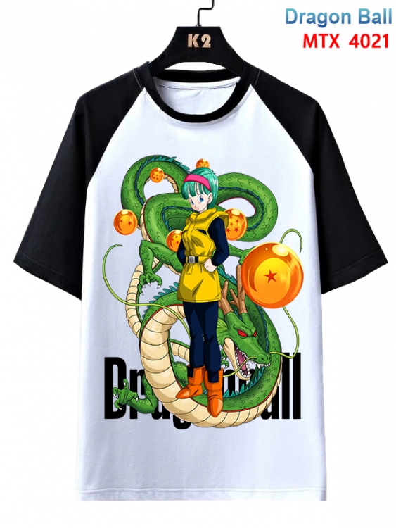 DRAGON BALL Anime raglan sleeve cotton T-shirt from XS to 3XL