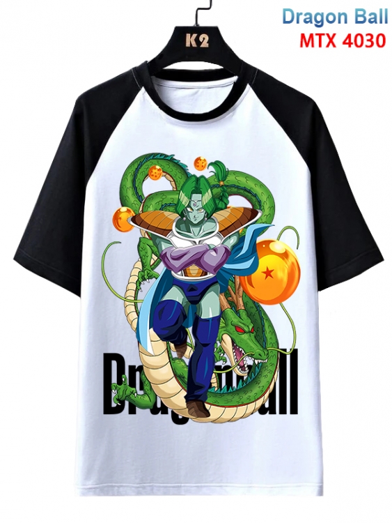 DRAGON BALL Anime raglan sleeve cotton T-shirt from XS to 3XL