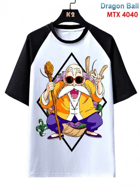 DRAGON BALL Anime raglan sleeve cotton T-shirt from XS to 3XL