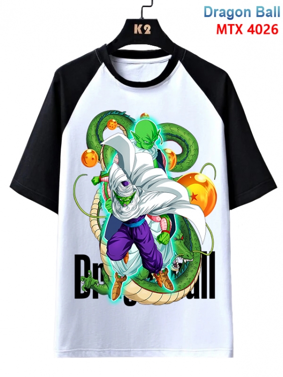 DRAGON BALL Anime raglan sleeve cotton T-shirt from XS to 3XL