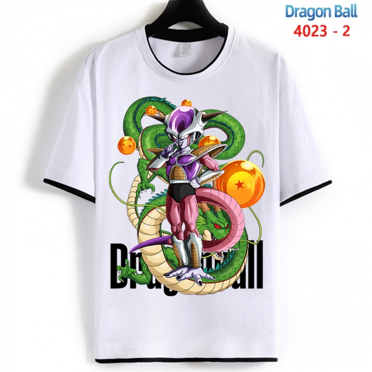 DRAGON BALL Cotton crew neck black and white trim short-sleeved T-shirt from S to 4XL