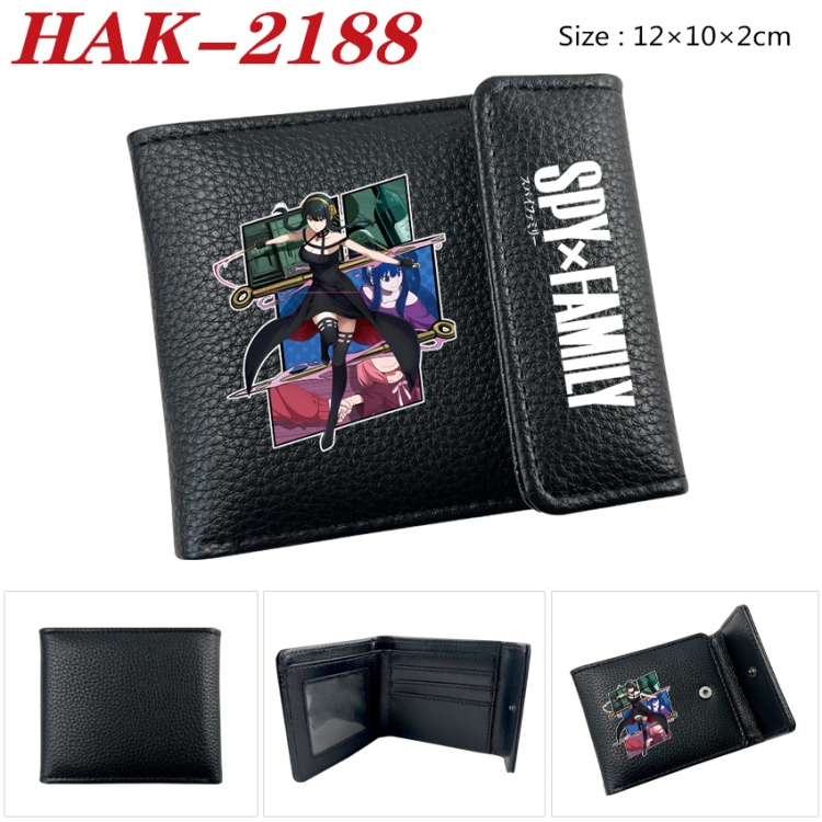 SPY×FAMILY Anime Litchi Pattern Hidden Buckle Half Fold Printed Wallet 12X10X2CM