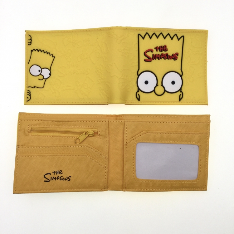 The Simpsons Anime peripheral PVC adhesive surface short style folding wallet