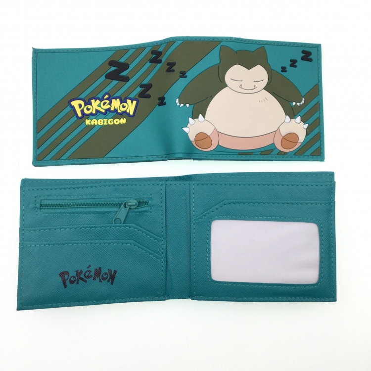 Pokemon Anime peripheral PVC adhesive surface short style folding wallet