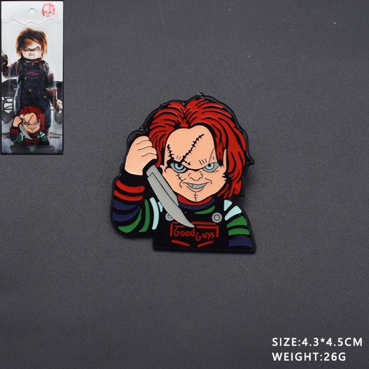 Chucky Anime cartoon metal brooch badge price for 5 pcs