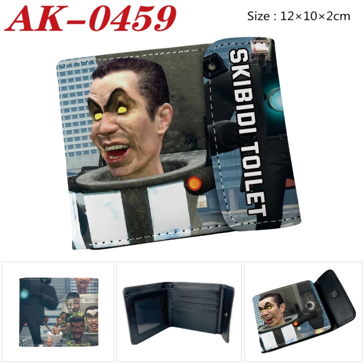 Skibidi-Toilet Anime PU leather full color buckle 20% off wallet 12X10X2CM AK-0459