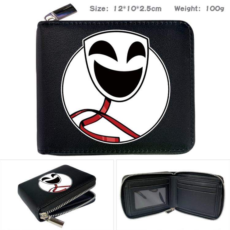 The Amazing Digital Circus Anime Full Color Short All Inclusive Zipper Wallet 10x12x2.5cm