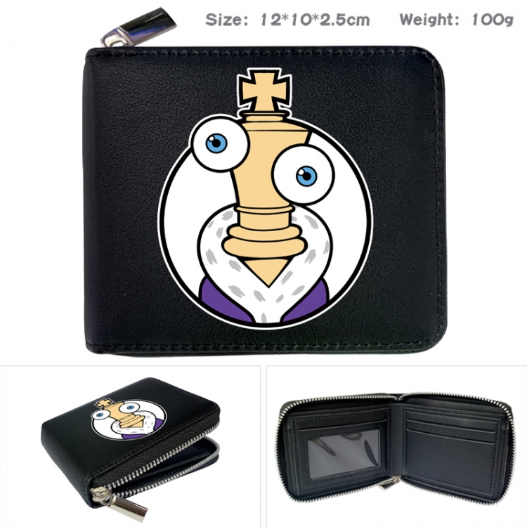 The Amazing Digital Circus Anime Full Color Short All Inclusive Zipper Wallet 10x12x2.5cm