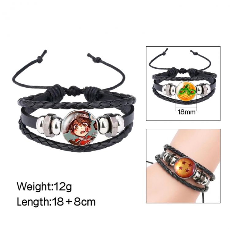 Toilet-bound Hanako-kun Anime peripheral crystal leather rope bracelet price for 5 pcs 