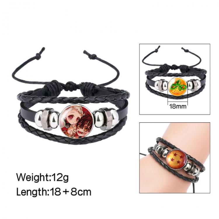 Toilet-bound Hanako-kun Anime peripheral crystal leather rope bracelet price for 5 pcs 